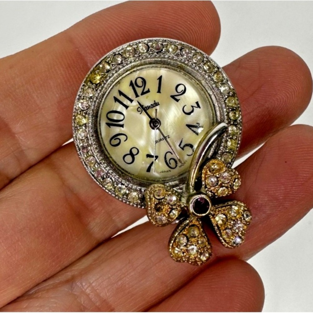 Xanadu Watch Pendant Mother of Pearl Face Japan Movement for Necklace